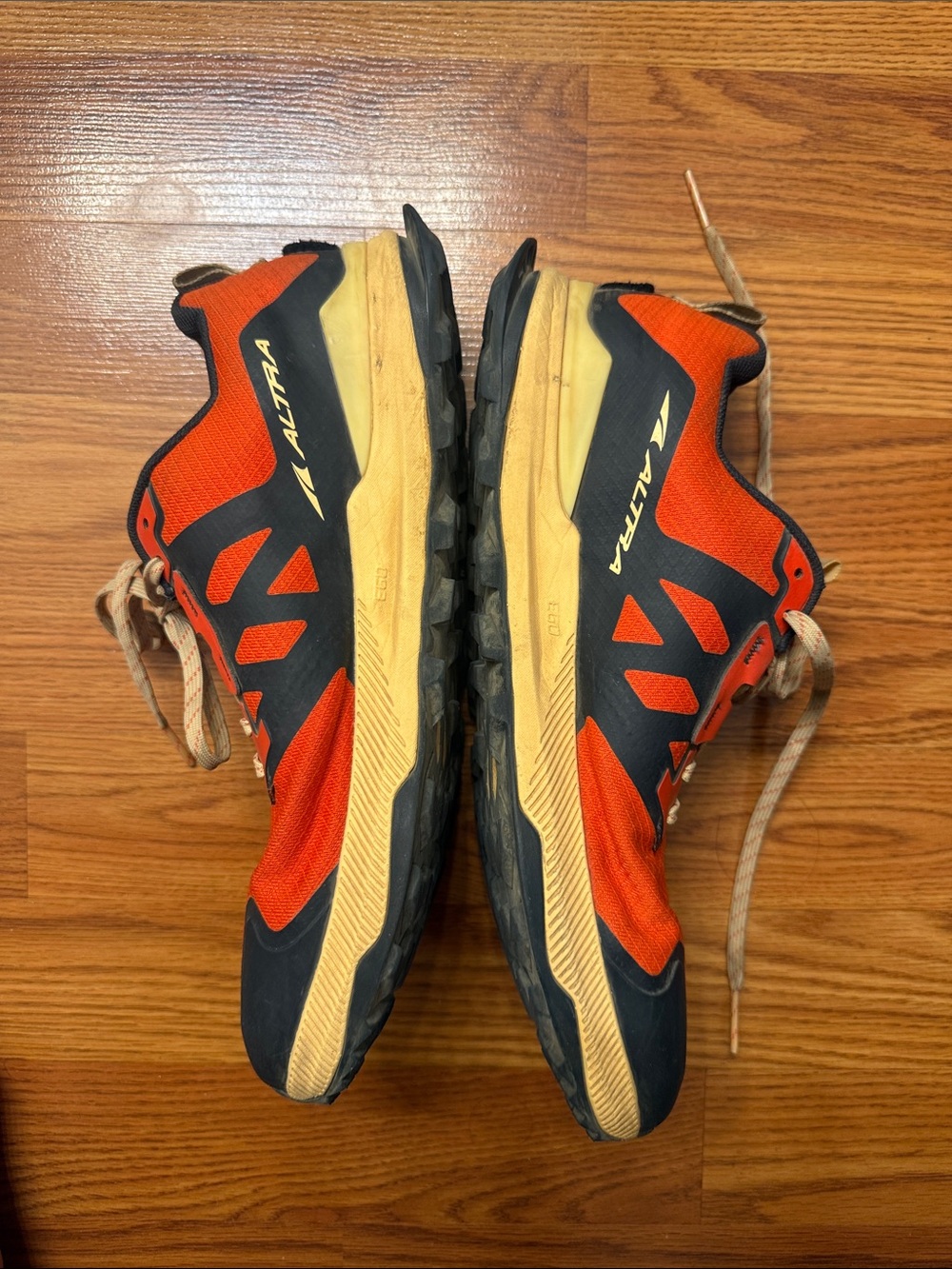 Altra Men's Bright Orange Athletic Running Shoes with Black Accents - Picture 2 of 6